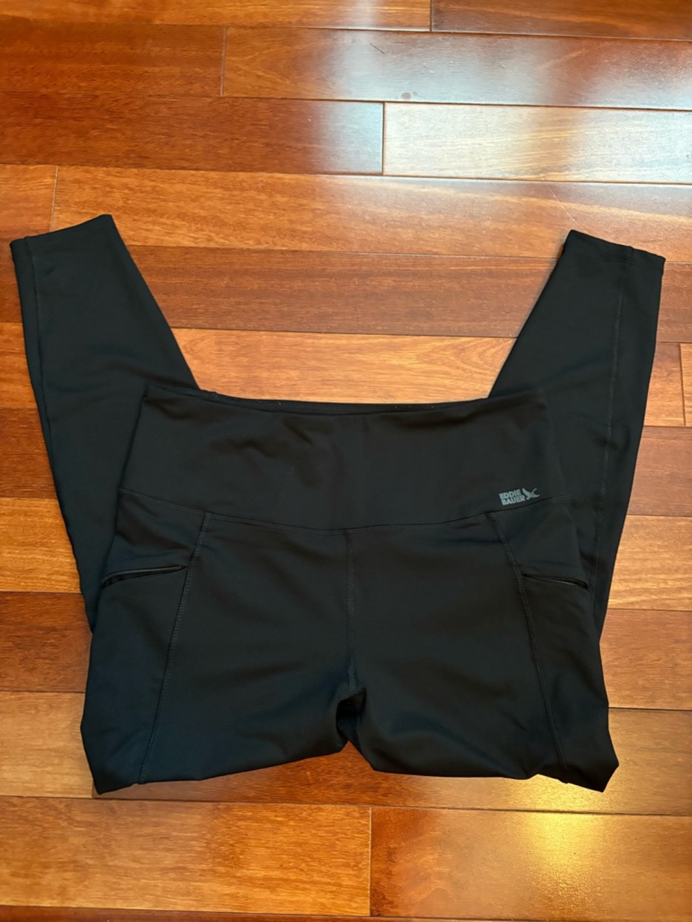 Eddie Bauer Full-Length Black Active Leggings with Logo